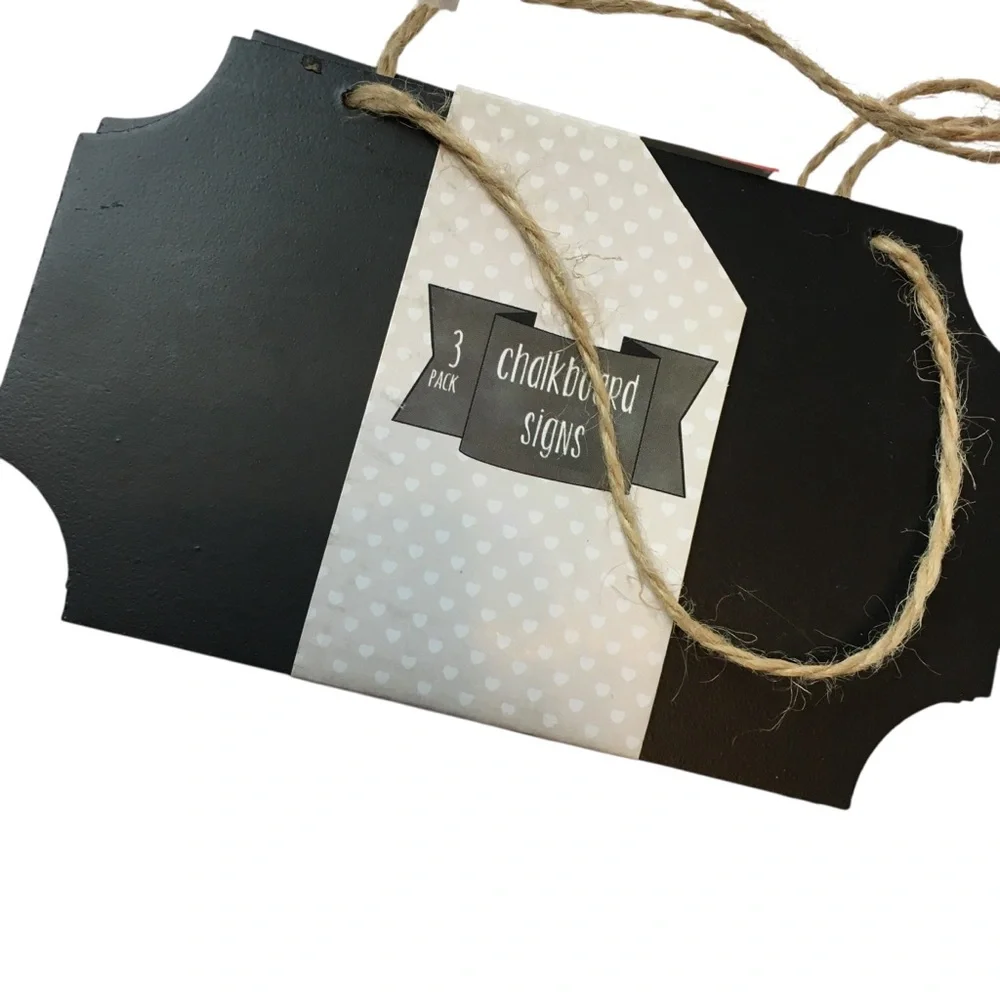 Chalkboard Star Clips & Jute String Signs Tabletop Decor Pantry Labels Gifts NWT